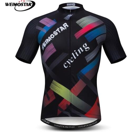 Weimostar Summer Short Sleeve Cycling Jersey Top 2021 Pro Team Cycling Clothing MTB Bike Jersey Shirt Men Quick Dry Bicycle Wear