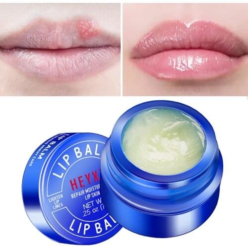 Small Blue Can Lip Balm Repair Anti-dryness Dry Crack Nourish Moisturizer Lighten Melanin Exfoliating Beeswax Unisex Lip Care 7g