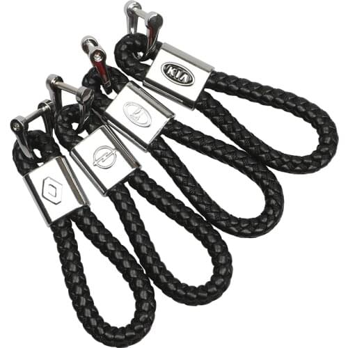 Leather Zinc Alloy Car Key Rings Keychain Key Chain For OPEL KIA Audi Benz Nissan Volvo Mazda Skoda Chevrolet Hyundai Mitsubishi