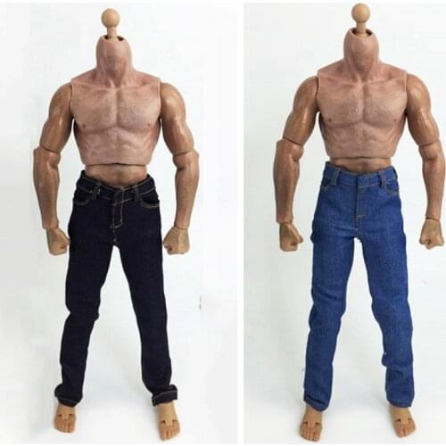2 Color 1/6 Scale Male Man Jeans Pants Trousers Clothes Model Toy Fit For 12 Inches Body Figure Action Figure Accessories