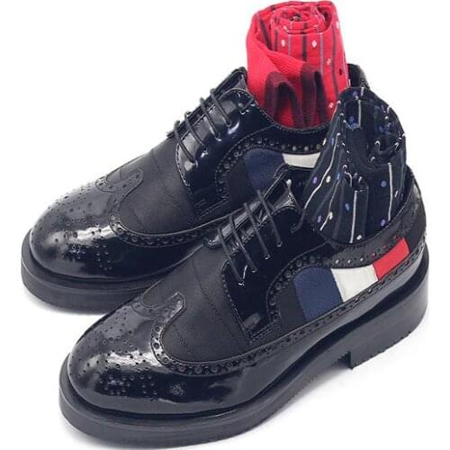 New arrival brogue shoes lace up shoes for men pointed toe dress shoes fashion genuine leather men shoes