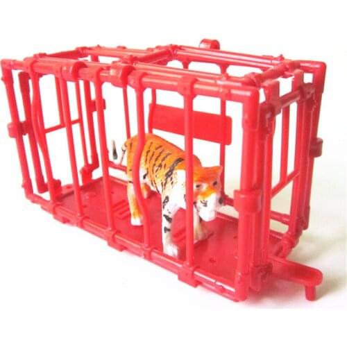 11CM Plastic Animal Fence Cage Four Sides Disassembled Cage Model Dollhouse Doll Accessories Toy