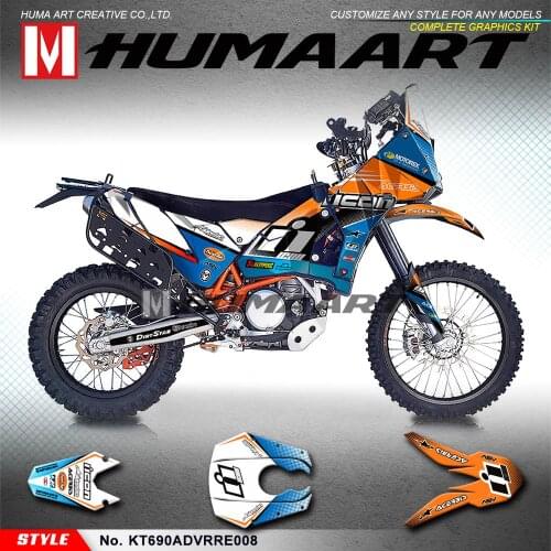 HUMAART Motocross Supercross Stickers Dirt Bike Decal Kit Full Vehicle Graphics for 690 Adventure Rally Raid EVO2