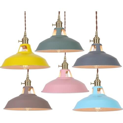 Nordic personalized color single-head chandelier modern simple dining table Bar Cafe bedroom small chandelier