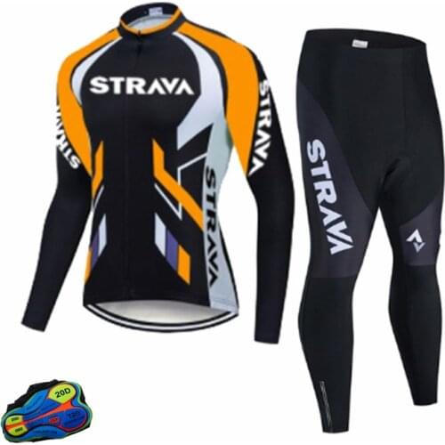 NEW STRAVA Quick Fit Sportswear Race Jersey set Bicycle Clothing Breathable Men Short Sleeve shirt Bike bib shorts 20D Gel pad