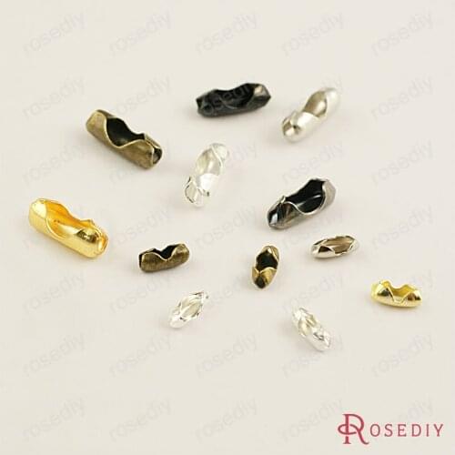 Wholesale 200 pieces Metal Clasps suitable for 1.2mm to 1.5mm 2mm to 2.4mm Bead Chains Diy Jewelry Findings Accessories (JM5106)