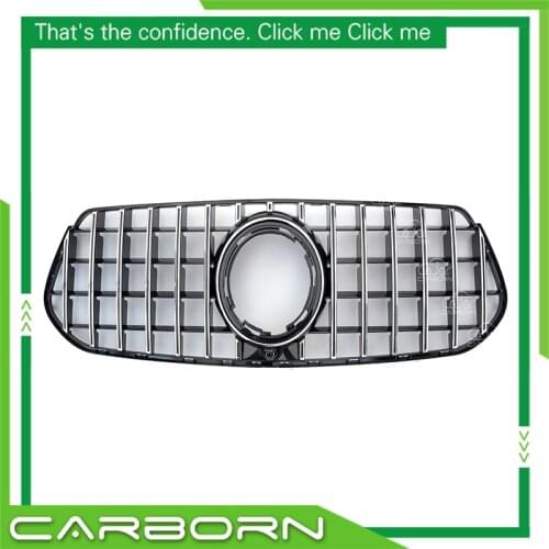 For-Mercedes for-Benz GLE-class W167-AMG GLE53 2020 2021 with Emblem GT Style ABS Plastic Front Bumper Racing Grille