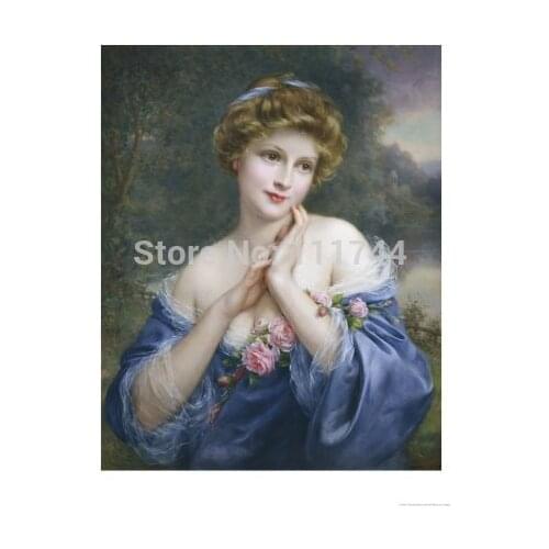 Portrait painting modern art Summer Rose by Francois Martin kavel canvas High quality Hand painted
