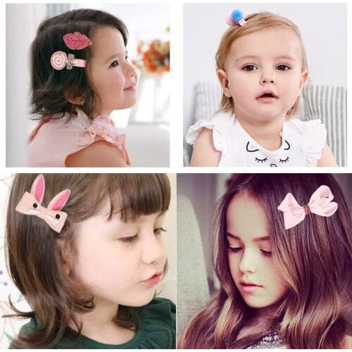 Q Cute Cartoon Hairpin Animal Hair Clips For Children Bow Elastic Hair Accessories Duckbill Hairgrip Girls Barrettes Gift Box