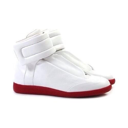 38-47 Luxury brand men shoes shinny leather casual shoes mens high top silvery gold red high quality men flats casual shoes