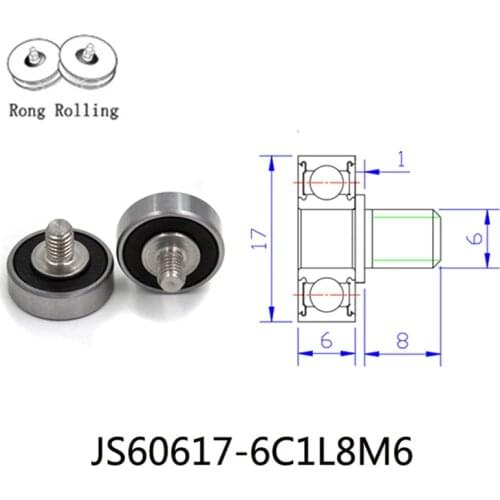 With M6x8 Screw,606zz bearing diameter 17mm thickness 6mm, drawer bearing,303 stainless screw and bearing steel