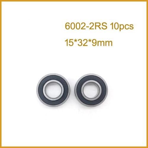 Free shipping 10PCS High quality 6002-2RS ball bearing 6002 2RS 15x32x9 mm deep groove ball bearings 6002RS