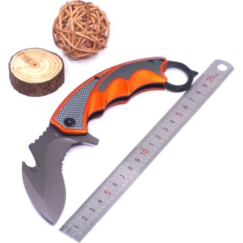 Folding Karambit Knife Tactical Knife Survival Camping Hiking Hunting Outdoor Pocket Knives Self-defense Multi EDC Tools