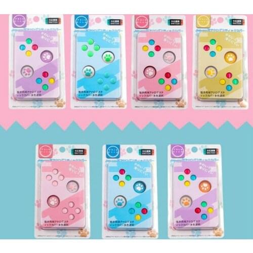 For Nintendo Switch Joy-con Joystick Button ABXY Key Sticker Thumb Stick Grip Cap Protective Cover Controller Skin Colorful Case