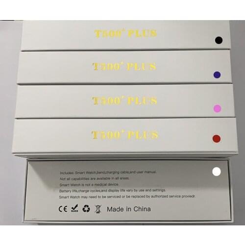 20 pcs T500+plus smart watch 1.75" Bluetooth Call Heart Rate Blood Pressure body temperature and 20 i12 headset by DHL