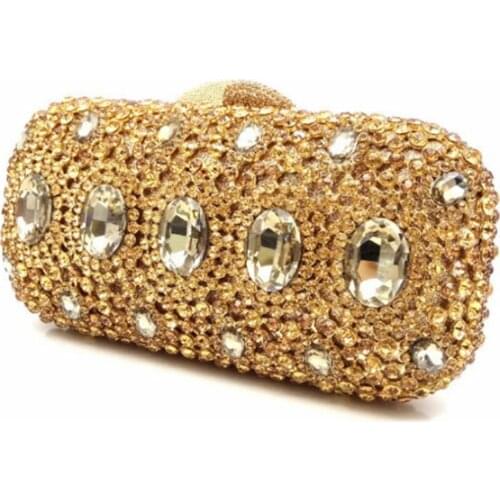 Women Clutch Bags Beaded Evening Bags Pearl Diamonds Golden Handbags Wedding Bridesmaids Bridal Party Feast Bag With Chains