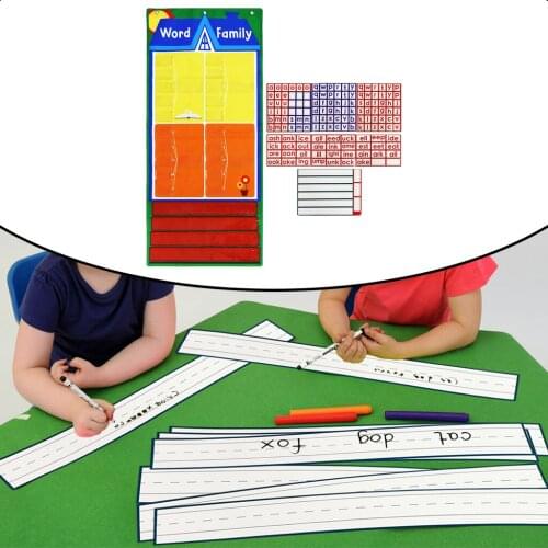 1Set English Learning Card Center Chart Kindergarten Homeschool Spelling Exercises