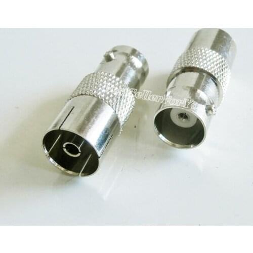 1Pcs Connector BNC Female To IEC PAL DVB-T TV Female Jack Straight RF Adapter Connector