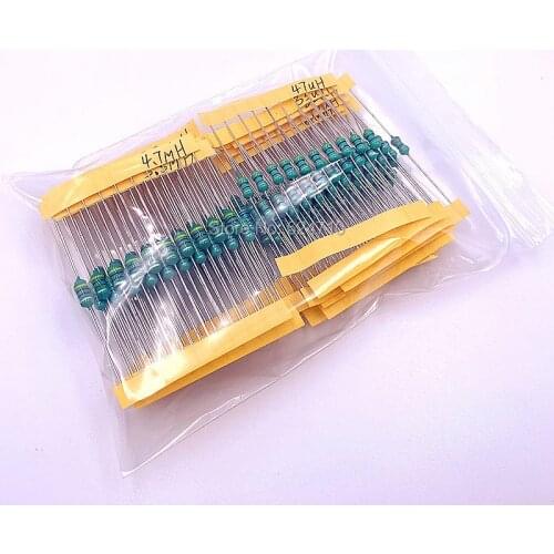 12*10PCS=120pcs 0410 Inductor kit 1UH 4.7UH 6.8UH 10UH 47UH 68UH 100UH 220UH 330UH 470UH 1MH 1/2W Color circle Coils Inductor