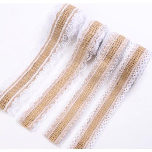 2M/Roll DIY Hand Woven Cloth Accessories Lace Linen Wedding Home Decorations Multi Purpose Sewing Supplies