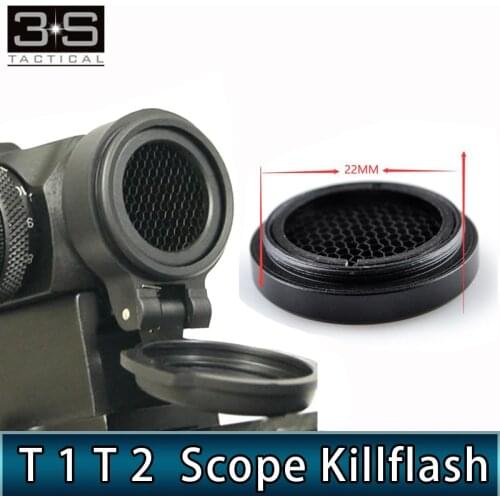 22mm Tactical Kill Flash Scope Cover For Red Dot T-1 T-2 Hunting Scope Killflash Accessories