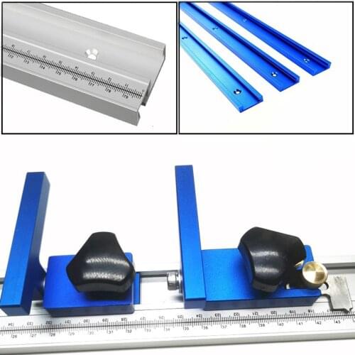 30/45 Model Aluminium alloy Miter Track Stop T-tracks Aluminum Slot Miter Track Jig Fixture Woodworking DIY Tool