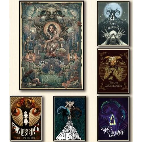 40 Designs Movie Pans Labyrinth 2006 Whitepaper Poster Artwork Fancy Wall Sticker for Coffee House Bar