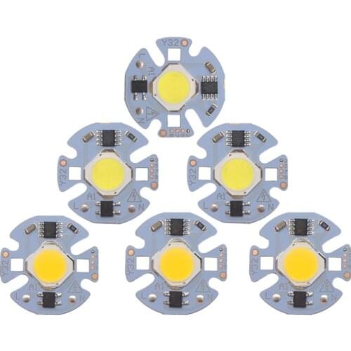 5pcs/lot LED Lamp COB Chip 12W 10W 7W 5W 3W Real Power 220V Input Smart IC DIY For Spotlight Floodlight Cold White Warm White