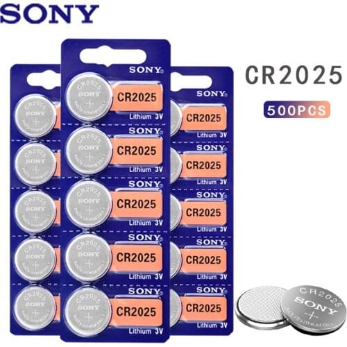 500pcs For sony CR2025 Lithium Battery 3V Original CR2025 2025 button cell coin batteries For Watch Remote Control Calculator