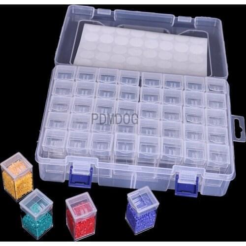 5D DIY Diamond Painting Tools Diamond Jewelry Box Rhinestone Embroidery Crystal Bead 40 Bottle Storage Box Accessories Container