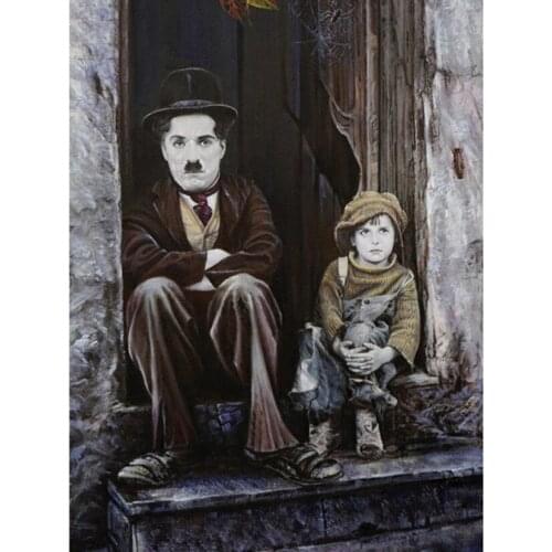 5D Diy Diamond Painting Embroidery Full Square Round Drill Comedy Master Chaplin Cross Stitch Rhinestones Mosaic Home Decor GJ86