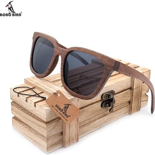 BOBO BIRD Unisex Handmade Nature Wooden Sunglasses Mirror Coating UV 400 Eyewear Wood Sun Glasses For Men Lunettes gafas de sol