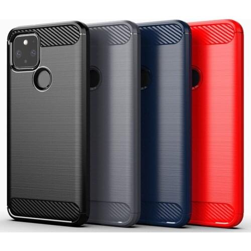 Case For Google Pixel 2 3 4 5 3a XL 4A Carbon Fiber Soft TPU Heavy ShockProof Cover Full Protector Fitted Case