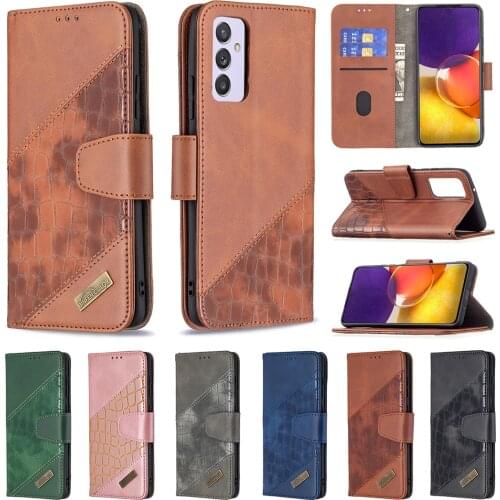 Phone Flip PU Leather Case for Samsung Galaxy A82 A22 A02 A32 A52 A72 A02S A12 A42 5G A21S A11 A51 A71 A50 Wallet Splicing Cover
