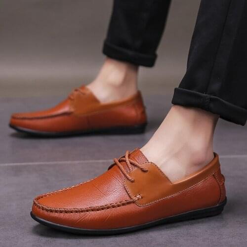 For mens sapato leather sale casuales flat wear sport loafers male casual masculino causal summer Mens men hot spring leisure