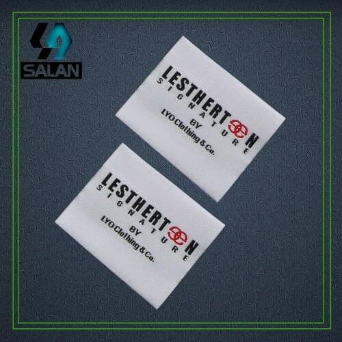 Custom high density clothing labels for clothes customize garment woven labels fabric sewing tags with laser cut woven labels