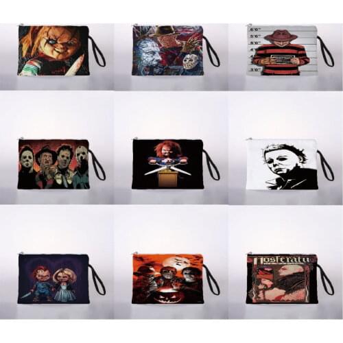 Halloween pattern cosmetic bag ladies mini cosmetic bag storage bag travel storage bag handbag