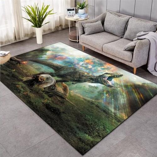 Dinosaur Shaggy Anti-Skid Floor Mat 3D Carpet Non-slip rug Dining Room Living Room Soft Child Bedroom Mat Carpet Home Decor 010