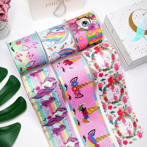 DIY Handmade Materials Printed Grosgrain Ribbon 50 Yard Per Size 25970