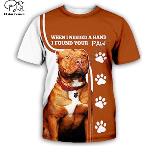 Pitbull limited edition 3D full printing fashion t shirt Unisex hip hop style tshirt streetwear casual summer drop shipping