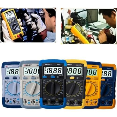 1PCS Current Multimeter A830L Luminous Buzzer Freguency DC with Diode AC LCD Digital Display Multitester Tester Voltage Function