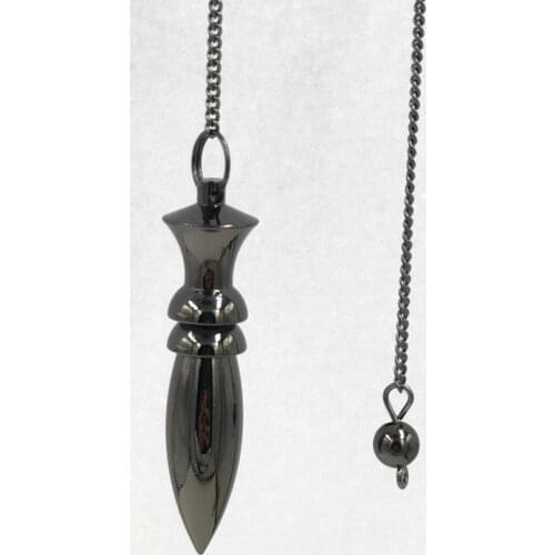 Pendule de reiki pendulum Natural Stone Amulet Healing Pyramid spiritual pendulums for dowsing Copper meatl Charms Chakra Amule