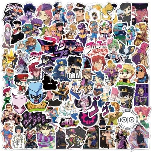 50 PCS Anime JoJos Bizarre Adventure Stickers Aesthetic Aesthetic For Skateboard Fridge Guitar Laptop Motorcycle Heroes Sticker