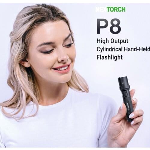 NEXTORCH P8 Tactical Flashlight1300 Lumens 2600mAh USB High Power Rechargeable Led Flashlight Torch with Holster