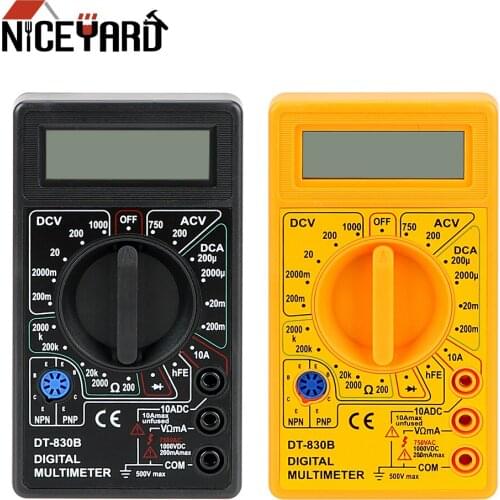 NICEYARD Ohmmeter Volt Tester DT-830B LCD Auto Range Digital Voltmeter Analysis Instrument Multimeter Electrical Instrument