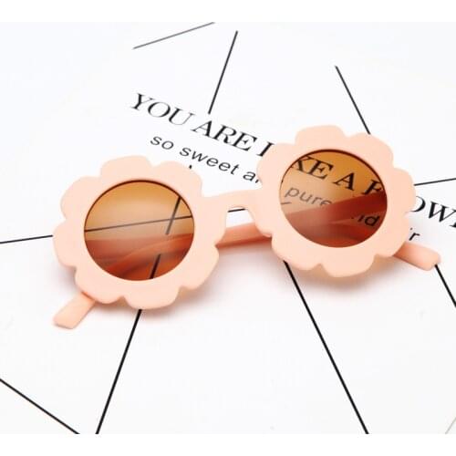 2021 NEW Sun Flower Round Cute kids sunglasses UV400 for Boy girls toddler Lovely baby sun glasses Children Oculos de sol