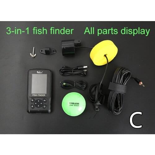 New portable smart sonar LCD fish finder fishing tool echo sounder fishing instrument color screen