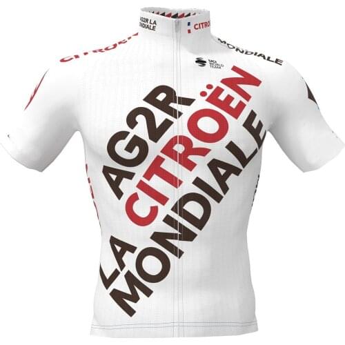 2021 AG2R TEAM ONLY SHORT SLEEVE CYCLING JERSEY SUMMER CYCLING WEAR ROPA CICLISMO WITH POWER BAND