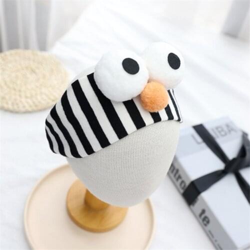 6pcs/Lot Korean Version of Cute Soft Cotton Big Eyes Headbands Children Shower Face Wash Special Hairbands Girls Hair Accessorie