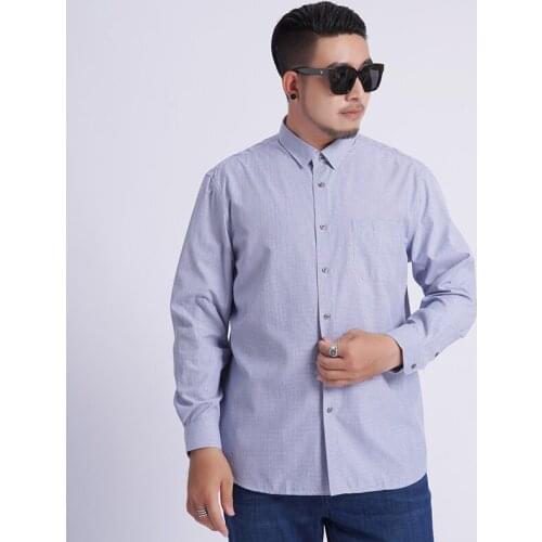 Plus Size 8xl 7xl Free Shipping 2020 New Arrival Fashion Lattice Men Long Sleeve Spring Extra Large Cotton Casual Dress Shirts